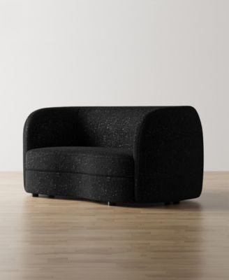 Isabella 63" Boucle Fabric Curved Loveseat