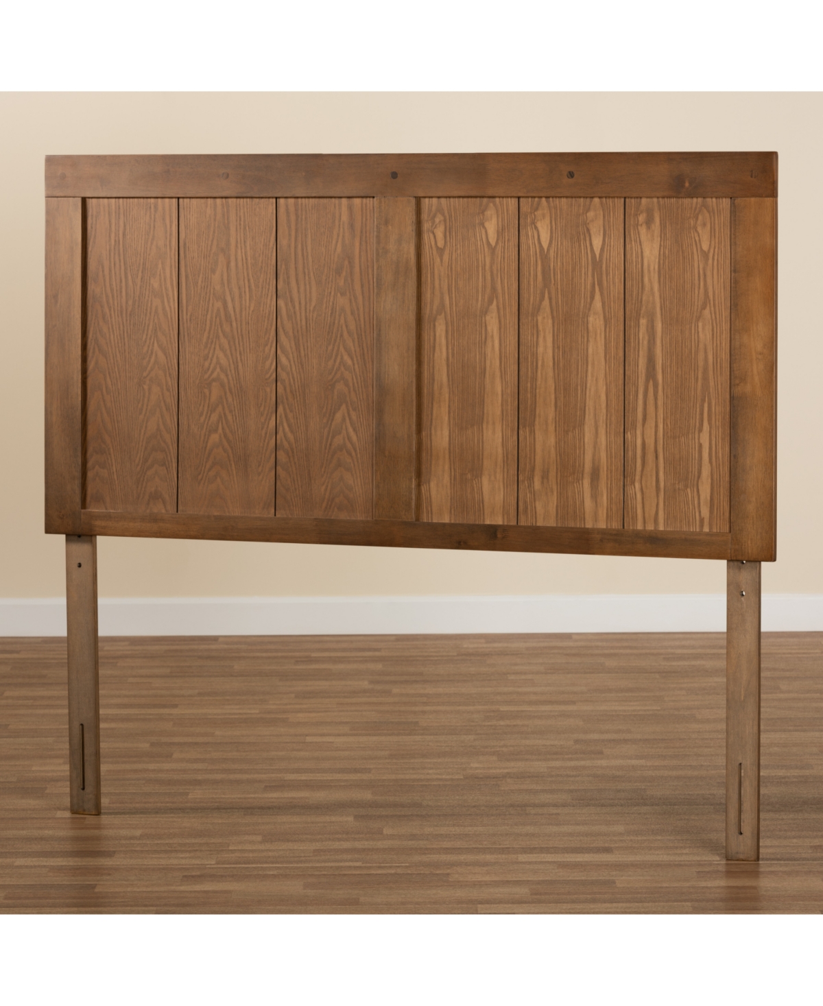 Baxton Studio Patwin Modern And Contemporary Transitional Full Size Finished Wood Headboard In Ash Walnut