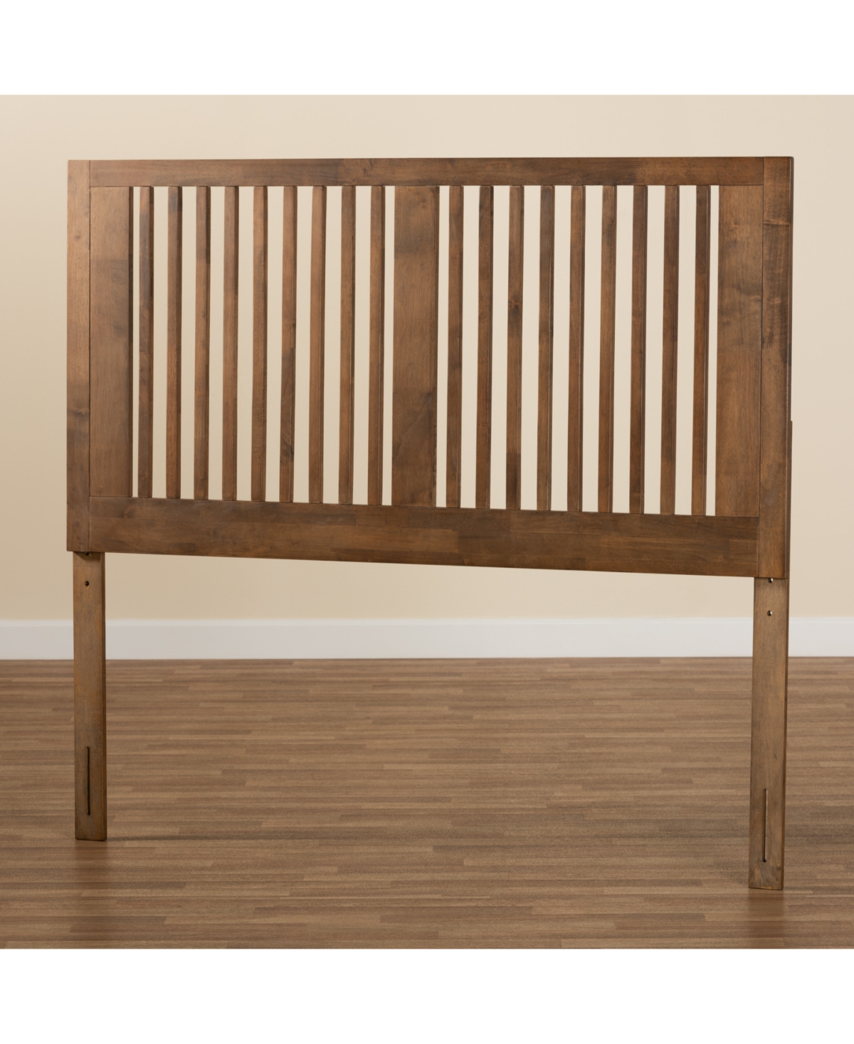 Baxton Studio Harena Modern And Contemporary Transitional King Size Finished Wood Headboard In Ash Walnut