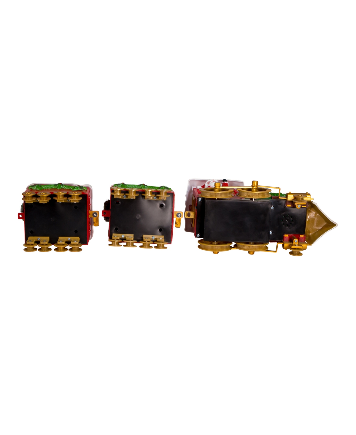 Kurt Adler Battery-Operated Light Up Musical Santa Train Set, 3 Piece Set