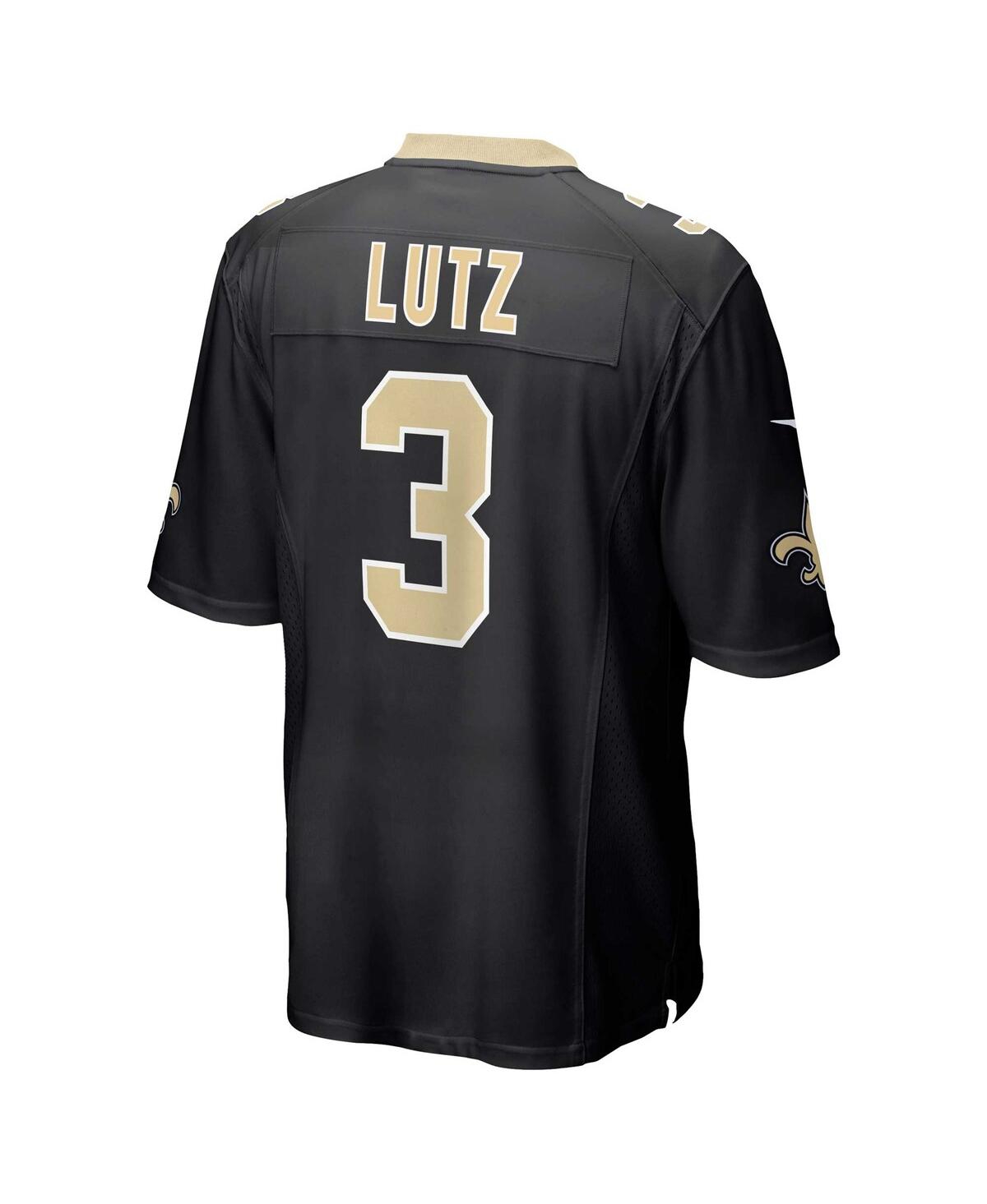 Men's Nike Wil LutzNew Orleans Saints Game Jersey - Black