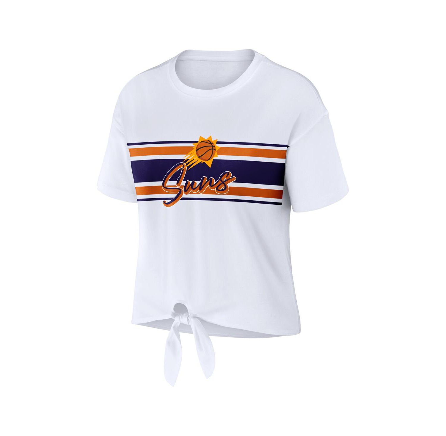 Women's White Phoenix Suns Tie-Front T-shirt