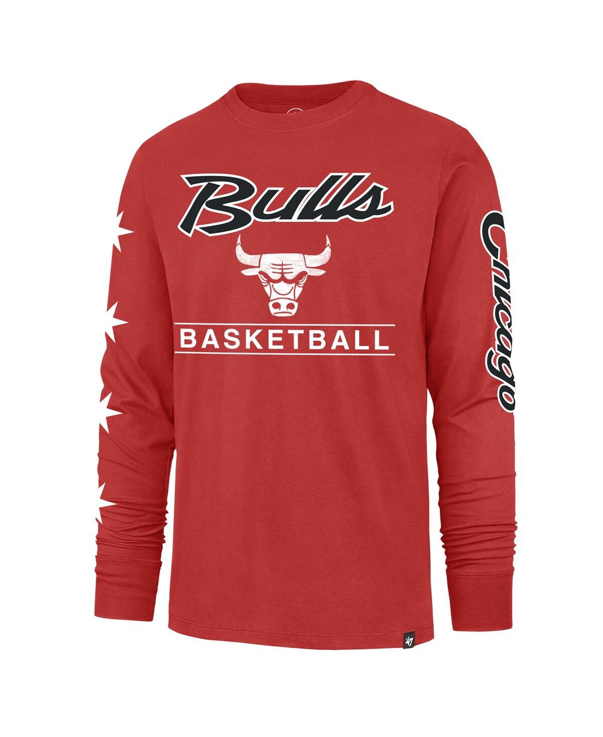 Men's '47 BrandChicago Bulls 2023/24 City Edition Triplet Franklin Long Sleeve T-shirt - Red