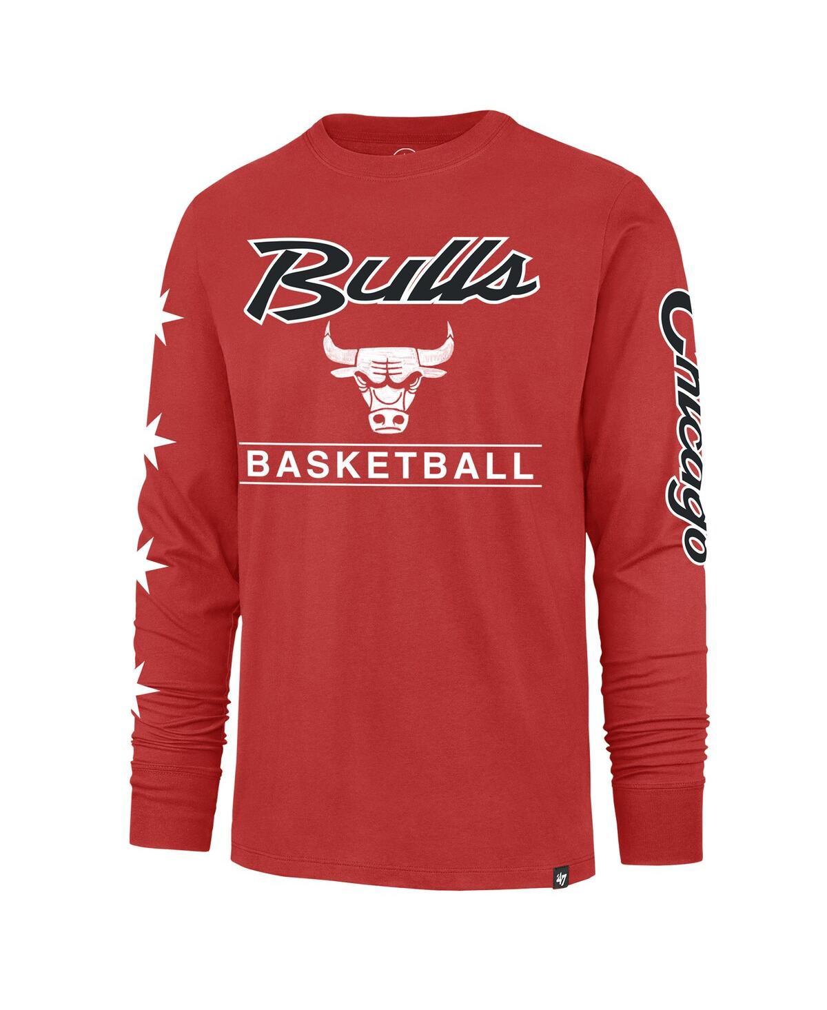 Shop 47 Brand Men's ' Red Chicago Bulls 2023/24 City Edition Triplet Franklin Long Sleeve T-shirt