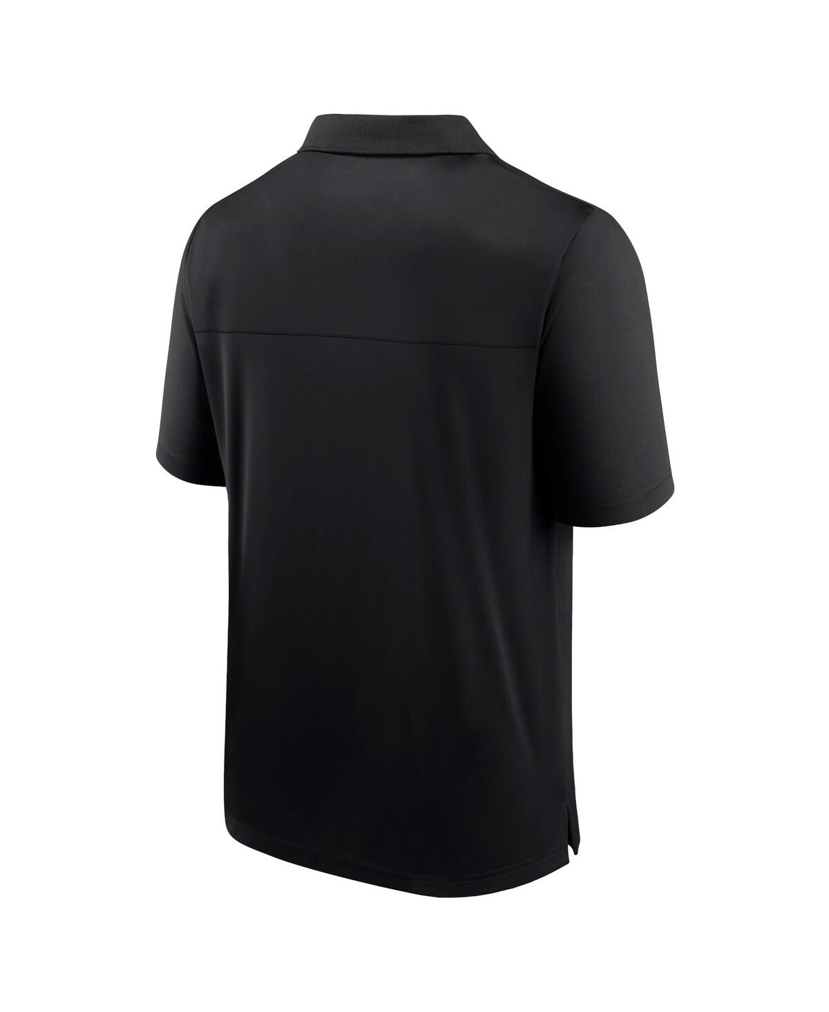 Fanatics Branded  Black Boston Bruins Left Side Block Polo In Black