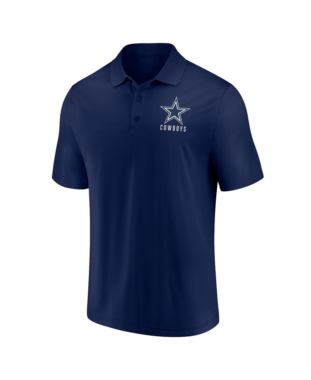 Fanatics Men's  White, Navy Dallas Cowboys Lockup Two-pack Polo Shirt Set In White,navy