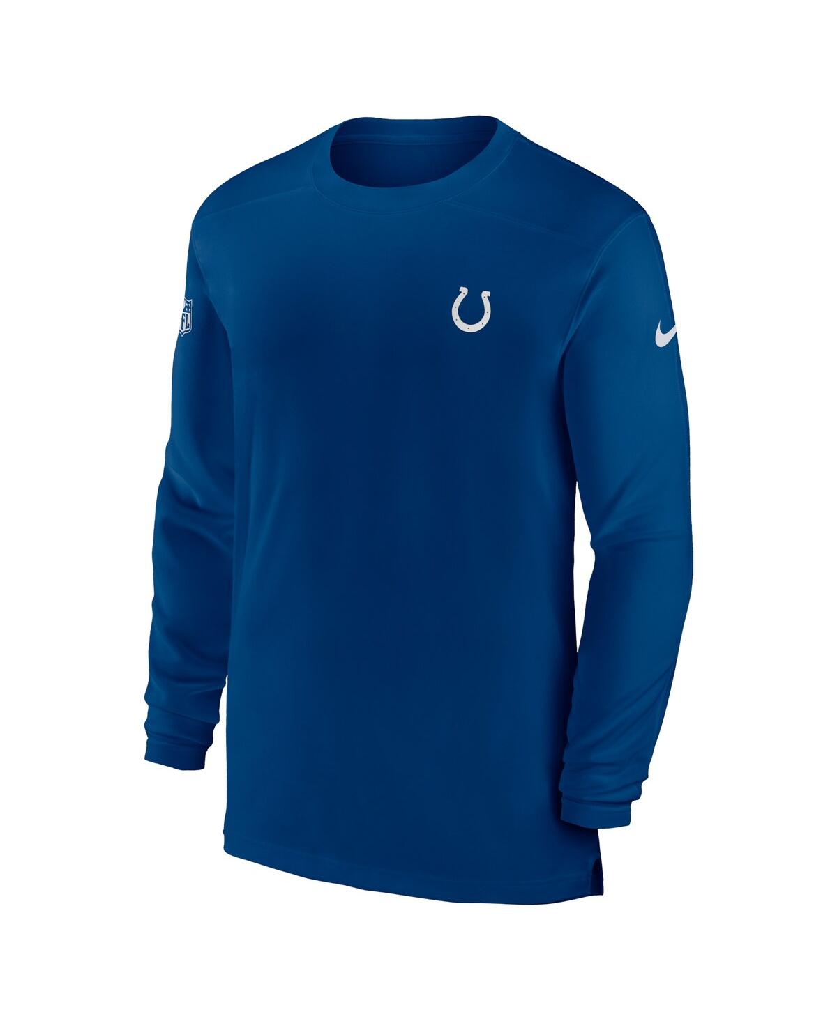 Men's NikeIndianapolis Colts Sideline Coach Performance Long Sleeve T-shirt - Royal