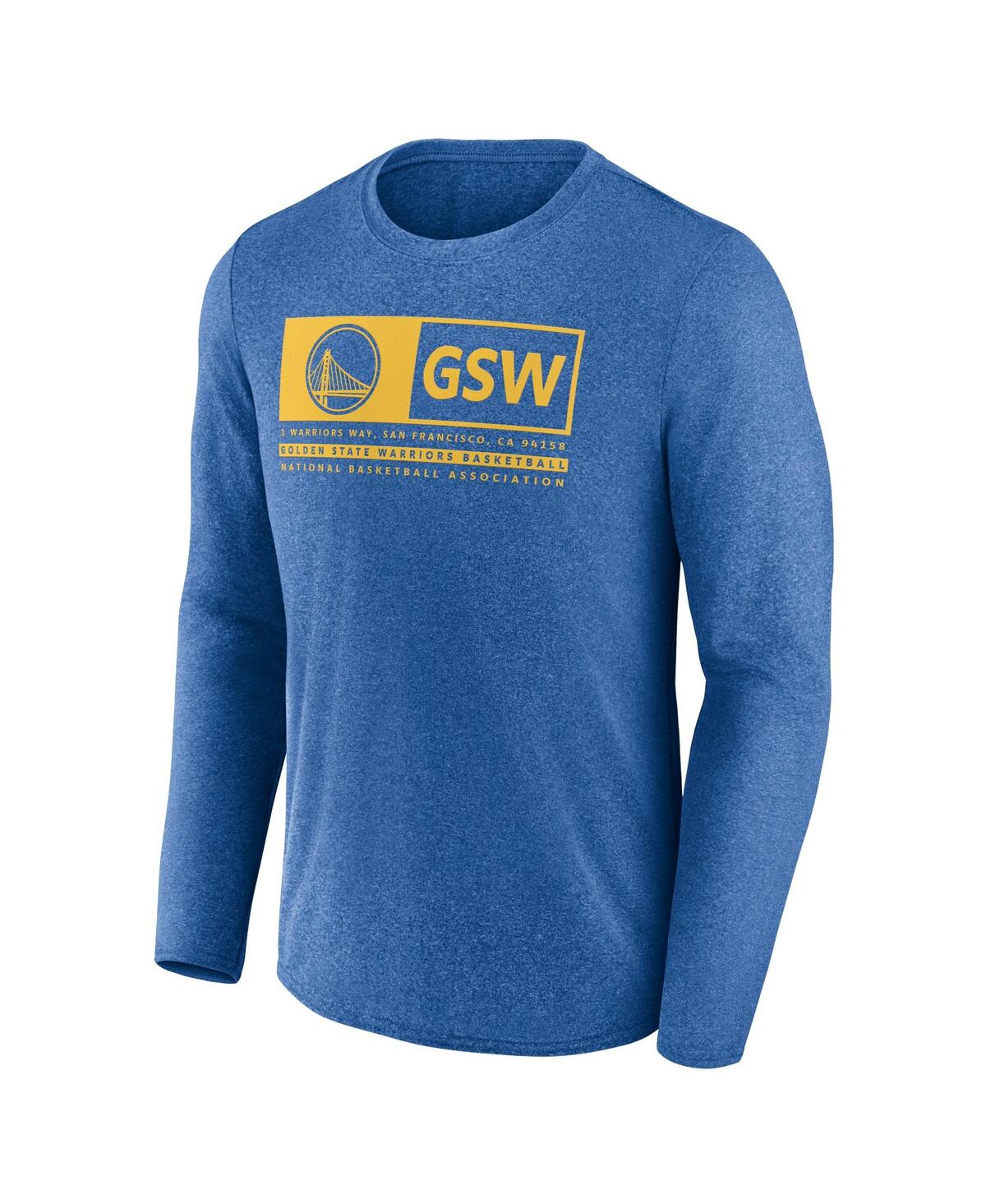 Fanatics Branded Heather Royal Golden State Warriors Three-point Play T-shirt In Heather Royal