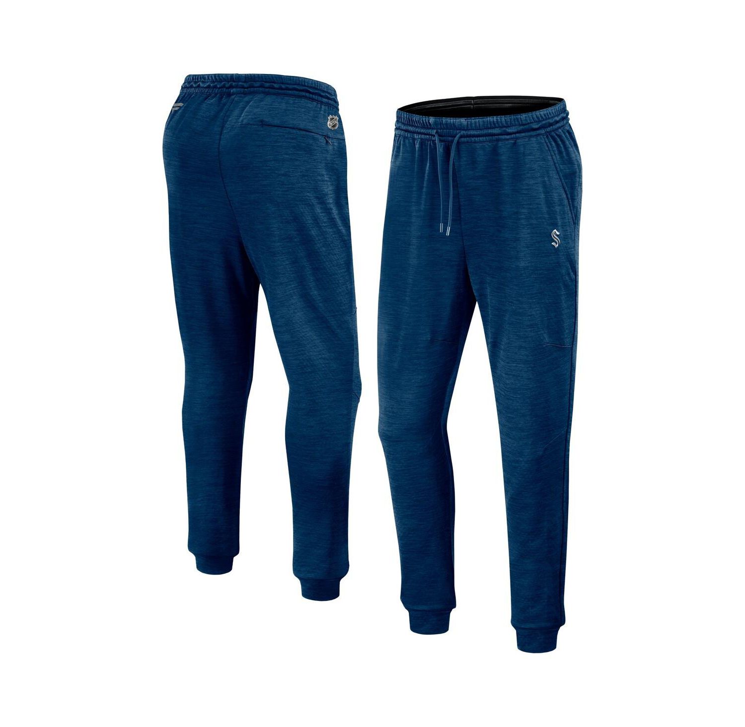 Men's Heather Deep Sea Blue Seattle Kraken Authentic Pro Fleece Sweatpants