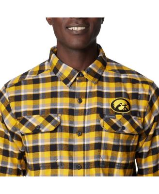 Men's Gold Iowa Hawkeyes Flare Gun Flannel Long Sleeve Shirt