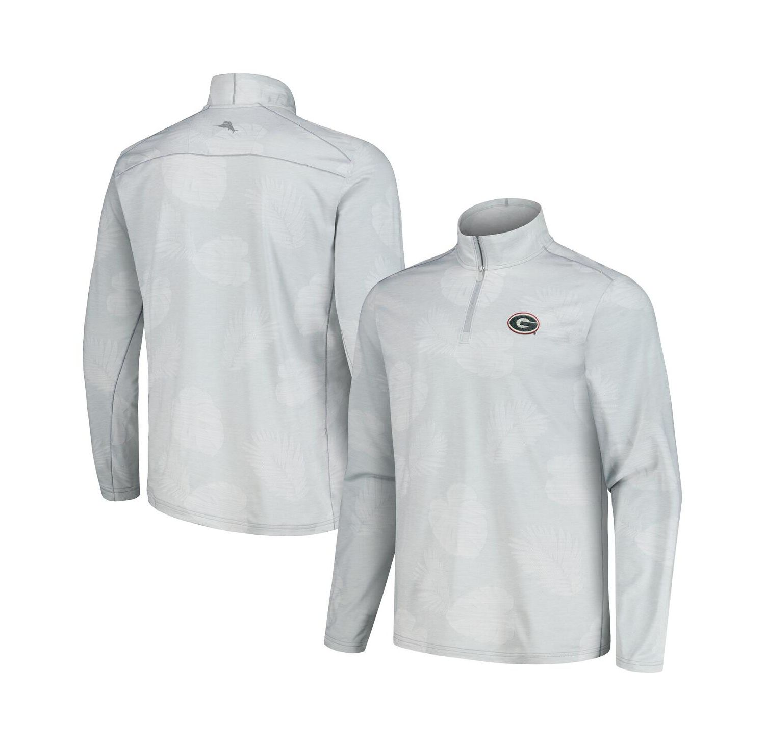 Men's Gray Georgia Bulldogs Delray Frond Island Zone Half-Zip Jacket