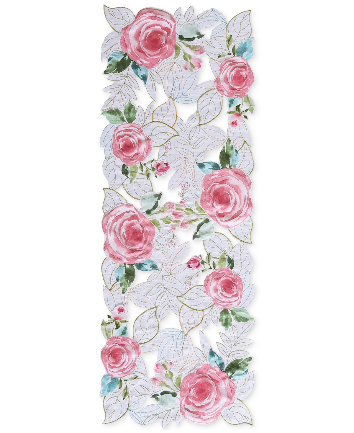 Elrene Vintage Rose Cutwork Centerpiece,