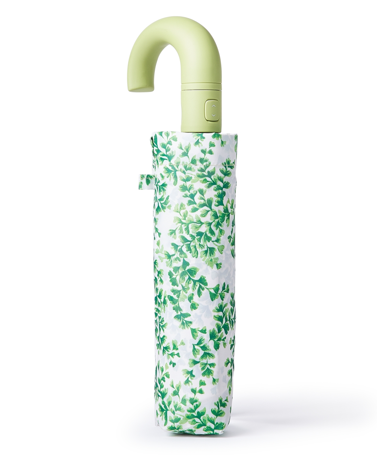 Shop Macy's Flower Show Auto Folding Umbrella, Created For  In Green Leaf