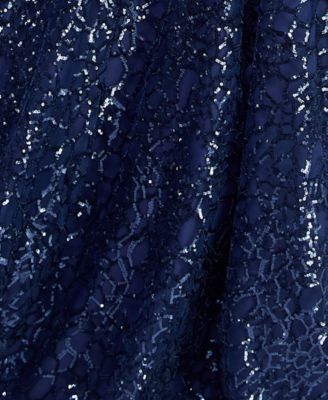 Say Yes Juniors' Sequin Lace-Back Ball Gown, Created for Macy's