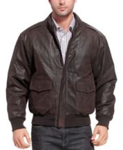 Chamarras de piel clearance para hombre en macy's