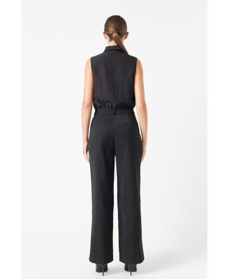 Women's Sleeveless Ruffle Jumpsuit