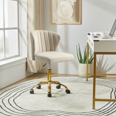 VEBREDA High Adjustable Back Executive Office Chair with Armrest-Brown