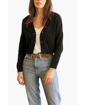 Women's Cotton Diana Crop Cardigan Sweater