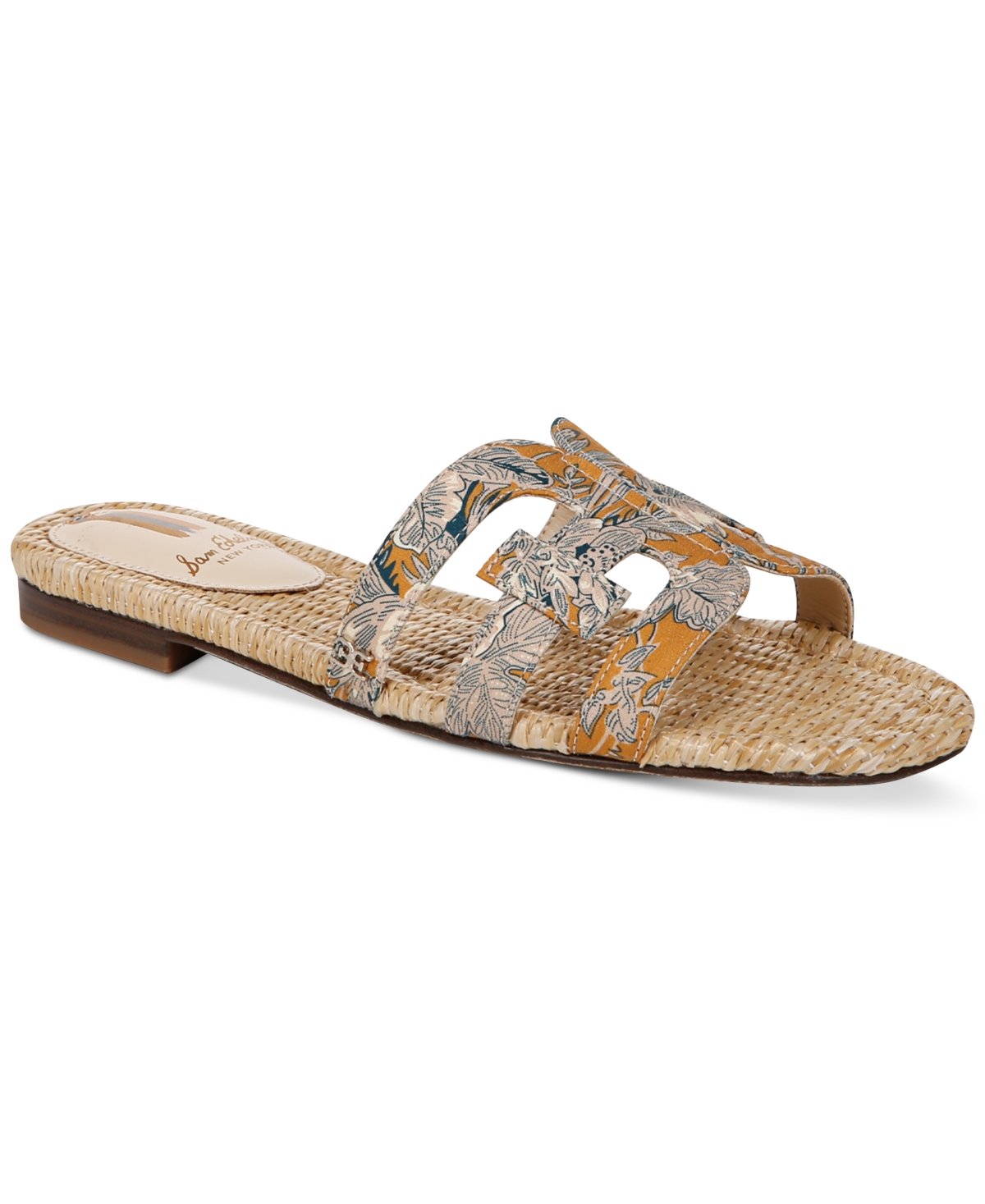 Sam Edelman Women's Bay Slip-on Flat Sandals In Washed Marigold Paisley