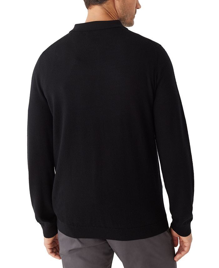 Frank And Oak Men's Merino Wool Long-Sleeve Polo Sweater - Macy's