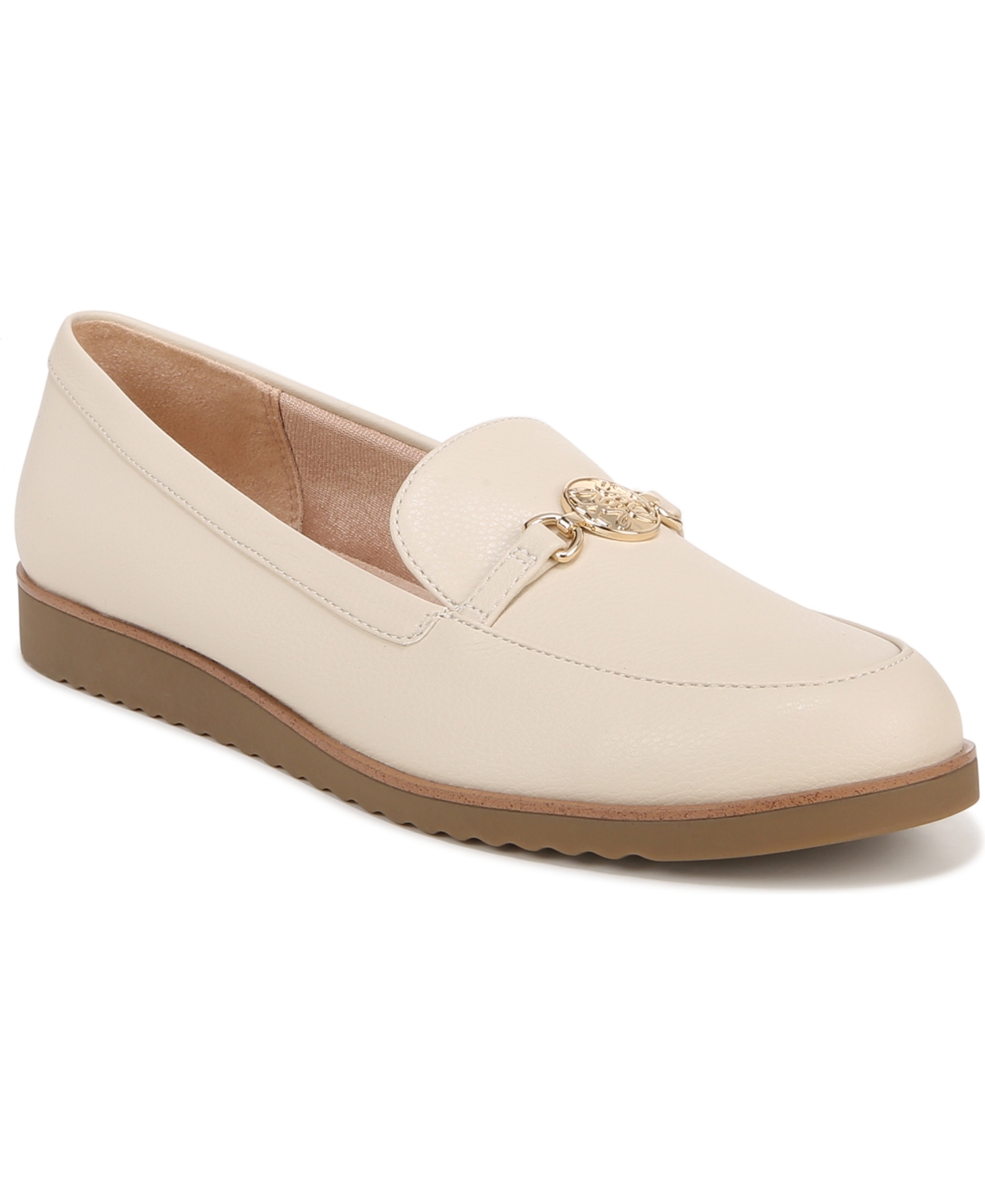 Shop Lifestride Women's Zen Ornamented Slip On Loafers In Almond Milk Faux Leather
