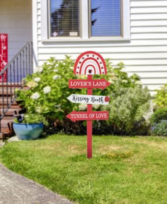 41.75" H Valentine's Wooden Rainbow Word Sign Patch Yard Stake