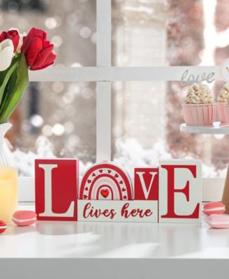 4.25" H Valentine's Wooden Love Table Decor