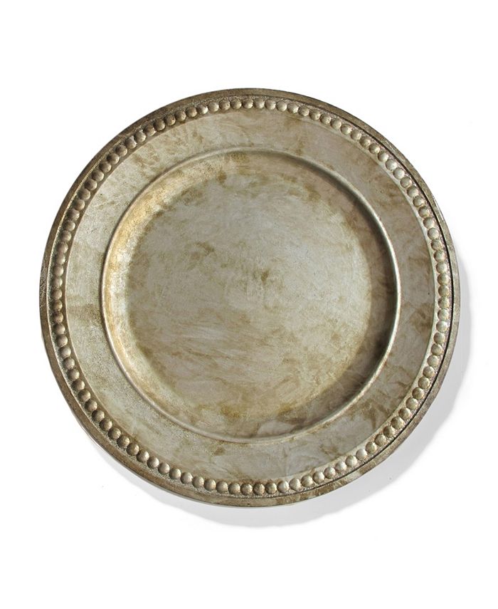 American Atelier Serveware Round Beaded Charger Plate 14" Macy's