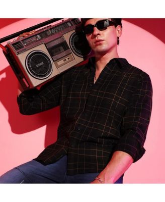 Campus Sutra Мужская повседневная рубашка в темно-зеленую клетку обычного покроя Campus Sutra