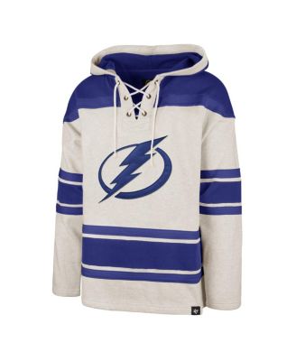 Men's Oatmeal Tampa Bay Lightning Rockaway Lace-Up Pullover Hoodie
