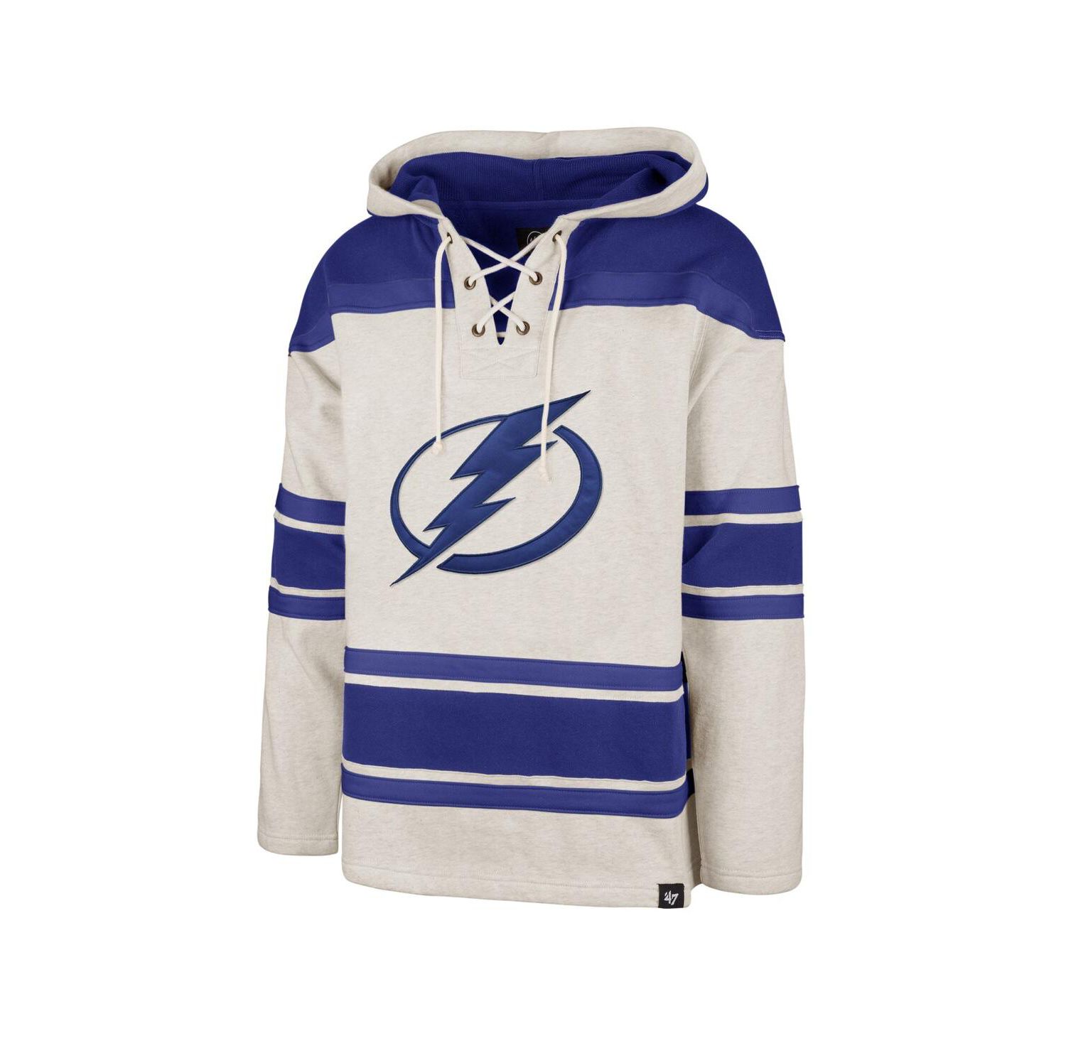 Men's Oatmeal Tampa Bay Lightning Rockaway Lace-Up Pullover Hoodie