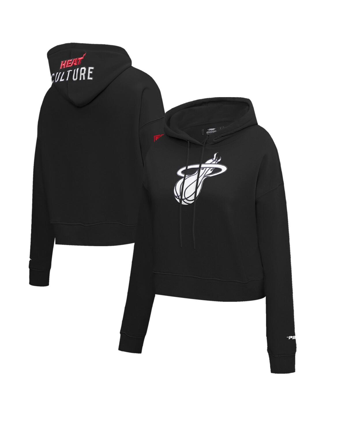 Shop Pro Standard Women's  Black Miami Heat 2023/24 City Edition Cropped Pullover Hoodie