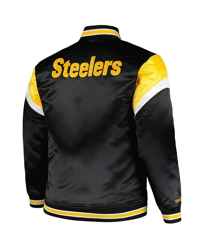 Mitchell & Ness Men's Black Distressed Pittsburgh Steelers Big and Tall