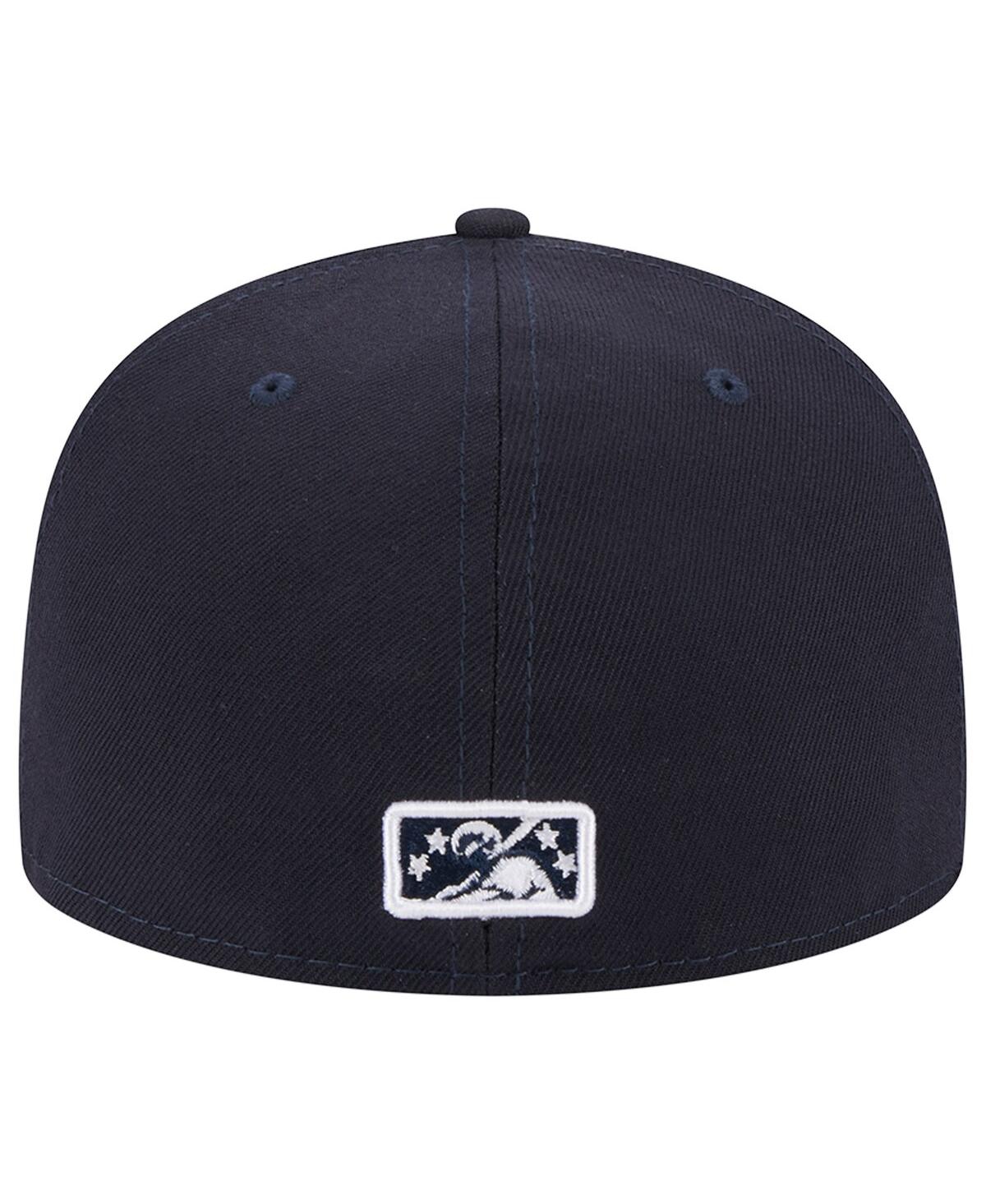 Men's New EraCharlotte Knights Theme Nights Black Hornets 59FIFTY Fitted Hat - Navy