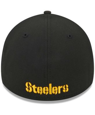 Men's Black Pittsburgh Steelers Main 39THIRTY Flex Hat