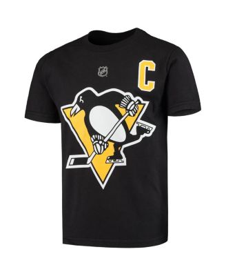 Big Boys Sidney Crosby Black Pittsburgh Penguins Player Name and Number T-shirt