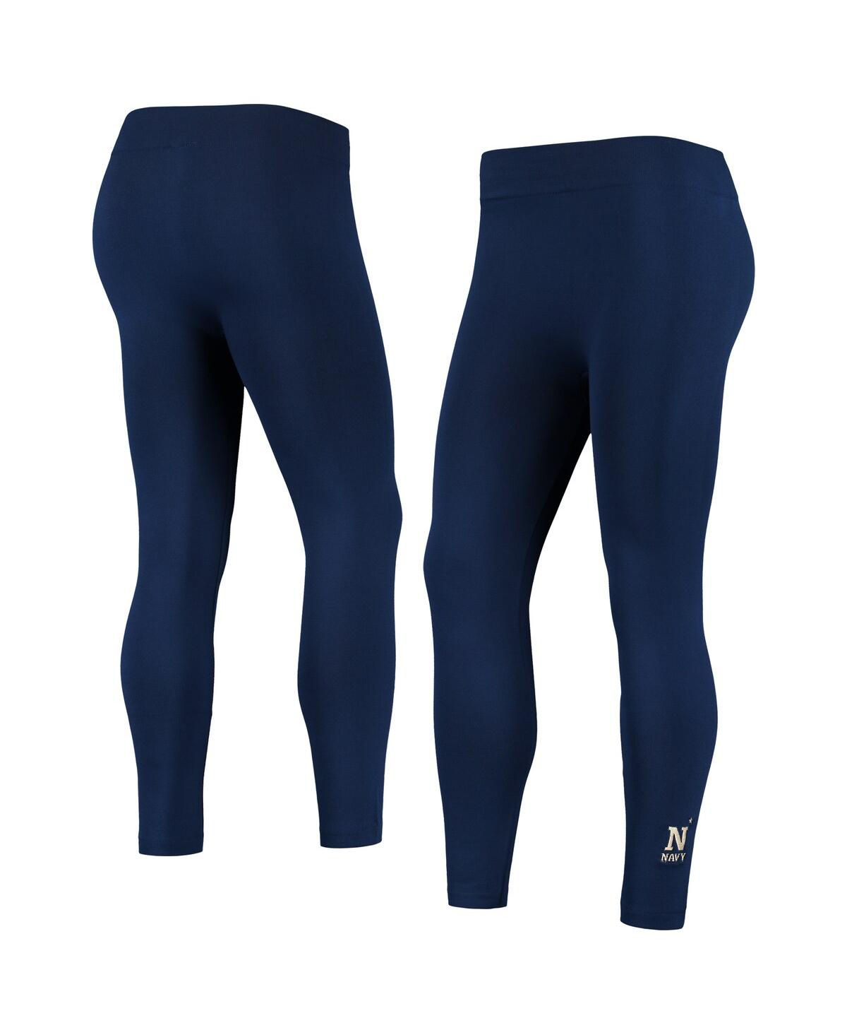 Women's ZooZatz Navy Navy Midshipmen Fleece Leggings - Navy