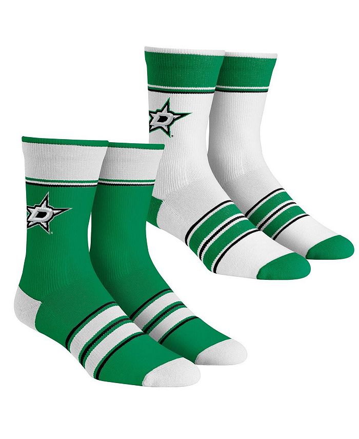Rock 'Em Men's and Women's Socks Dallas Stars MultiStripe 2Pack Team