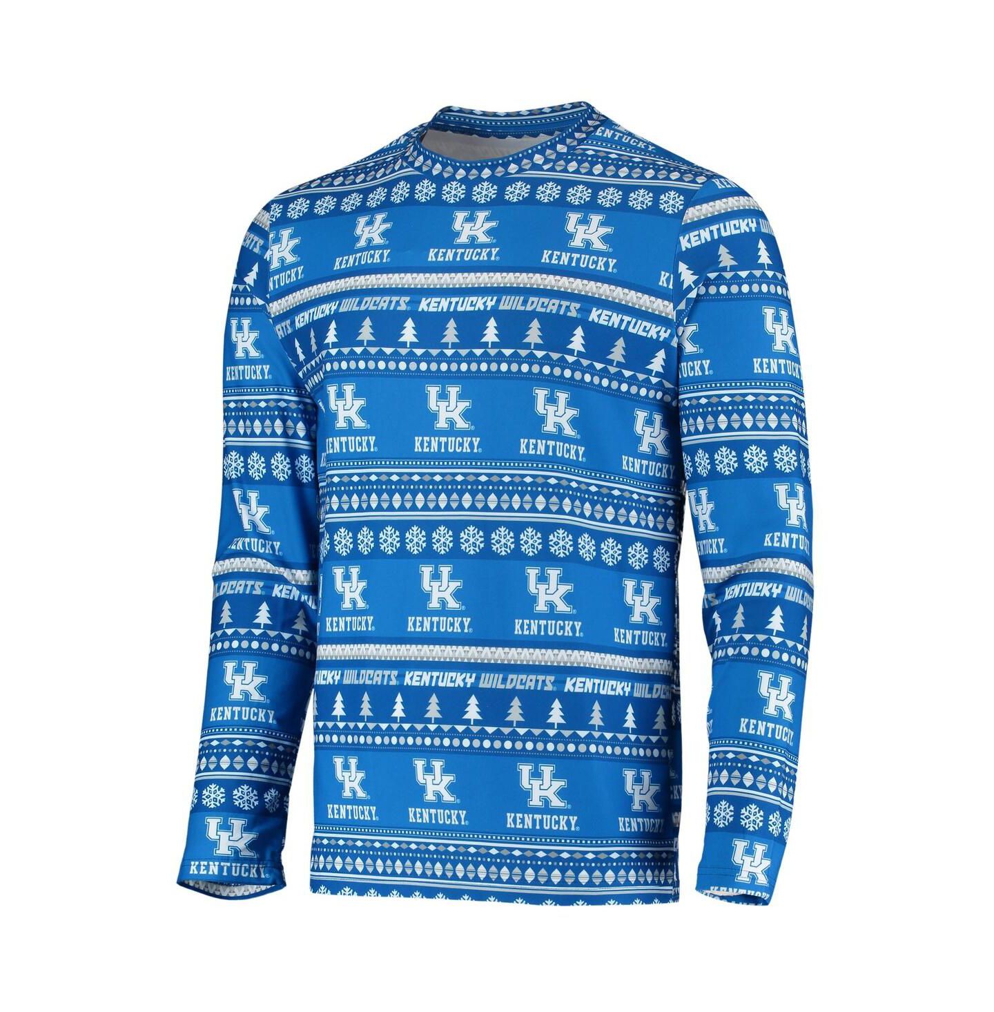 Мужская пижама Concepts Sport Kentucky Wildcats Ugly Sweater: топ и штаны, Royal — фото 2