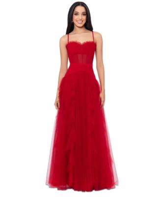 Macy's red ball gown best sale