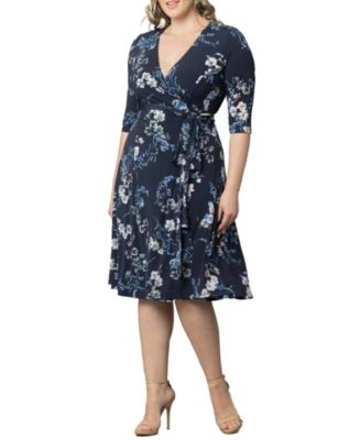 Plus Size Signature Print Wrap Dress