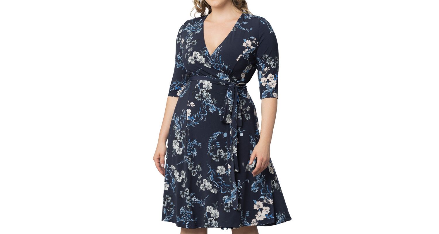 Plus Size Signature Print Wrap Dress.