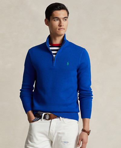 CABLE-TIPPED V-NECK SWEATER