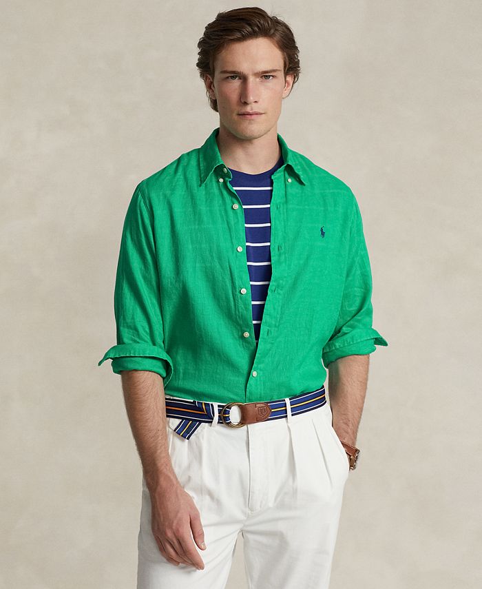 Polo ralph lauren classic fit sale linen shirt