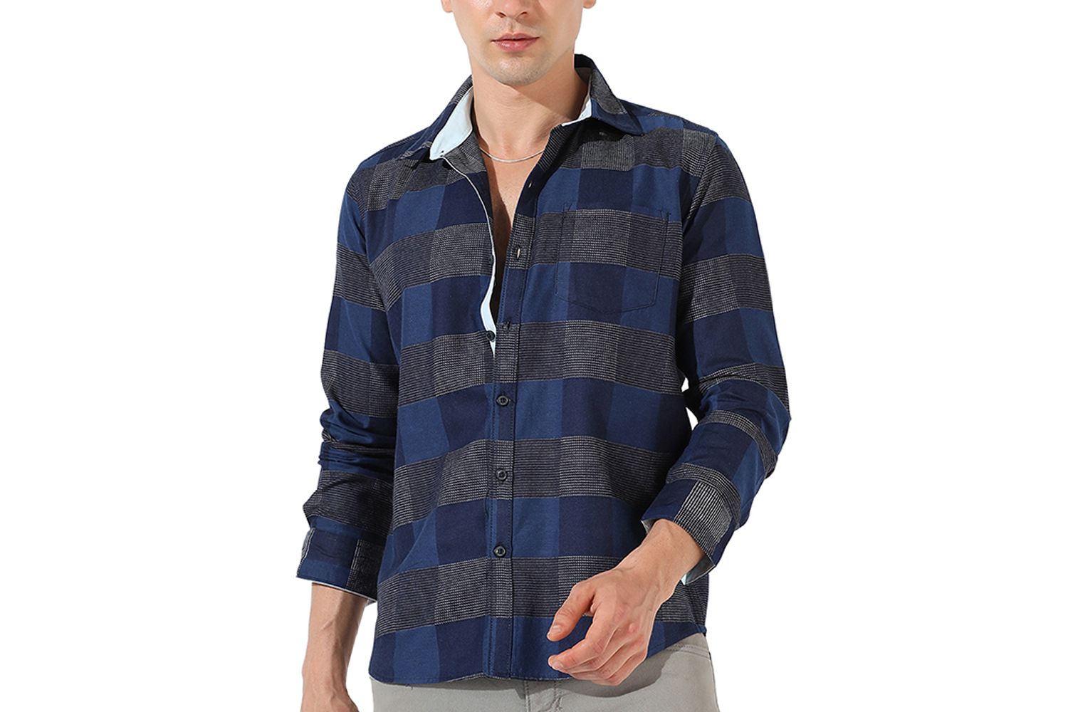 Men's Men Full Sleeve Checkered Casual Shirt