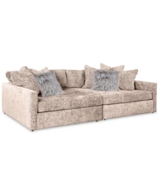 Pherie 110" 2-Pc. Fabric Double Cuddler Sectional, Created for Macy's