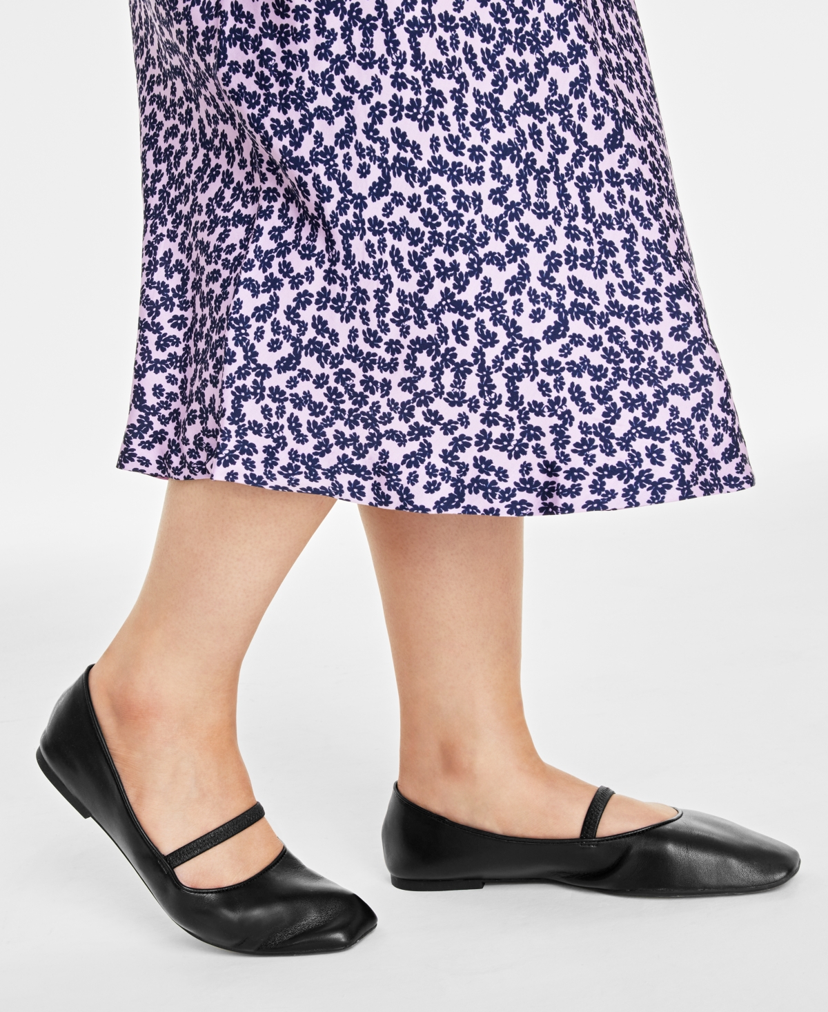 Shop On 34th Nessa Square-toe Mary Jane Flats, Created For Macy's In Leopard Haircalf