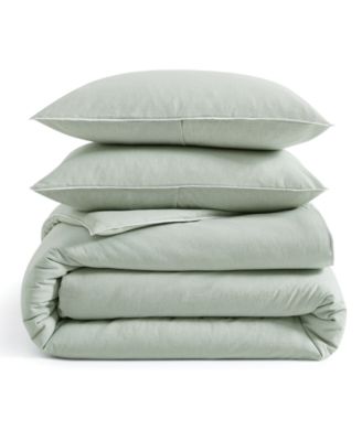 Pure Washed Linen 3 -Piece Duvet Cover Set, King
