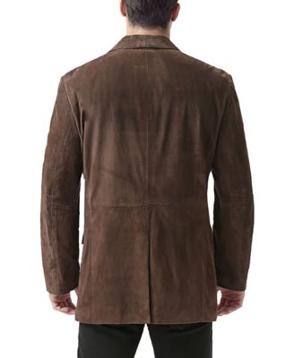 Men Cliff Classic Two-Button Suede Leather Blazer - Tall