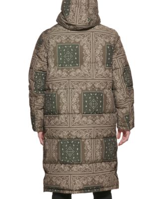 Men's Quilted Extra Long Parka Jacket
